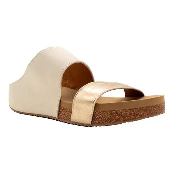 Women's Very Volatile Gold and Ivory Sandal PV1003-IVORY - Image 3