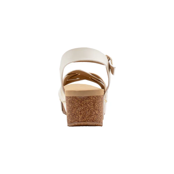 Women's Very Volatile White and Gold Wedges PV1043-PLAT - Image 7