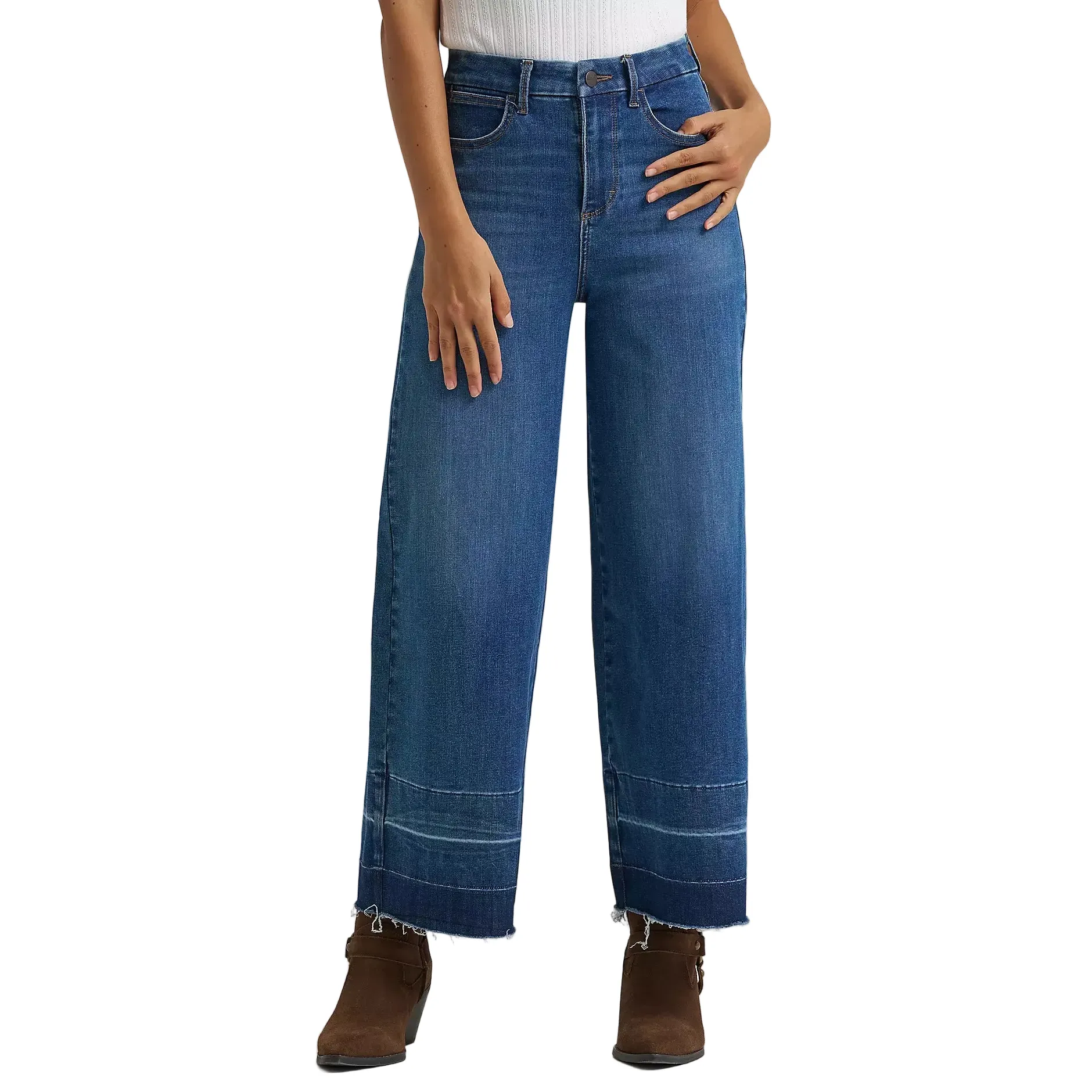 Women's Wrangler BESPOKE Wide Leg Crop Jean 112382335 - Image 3