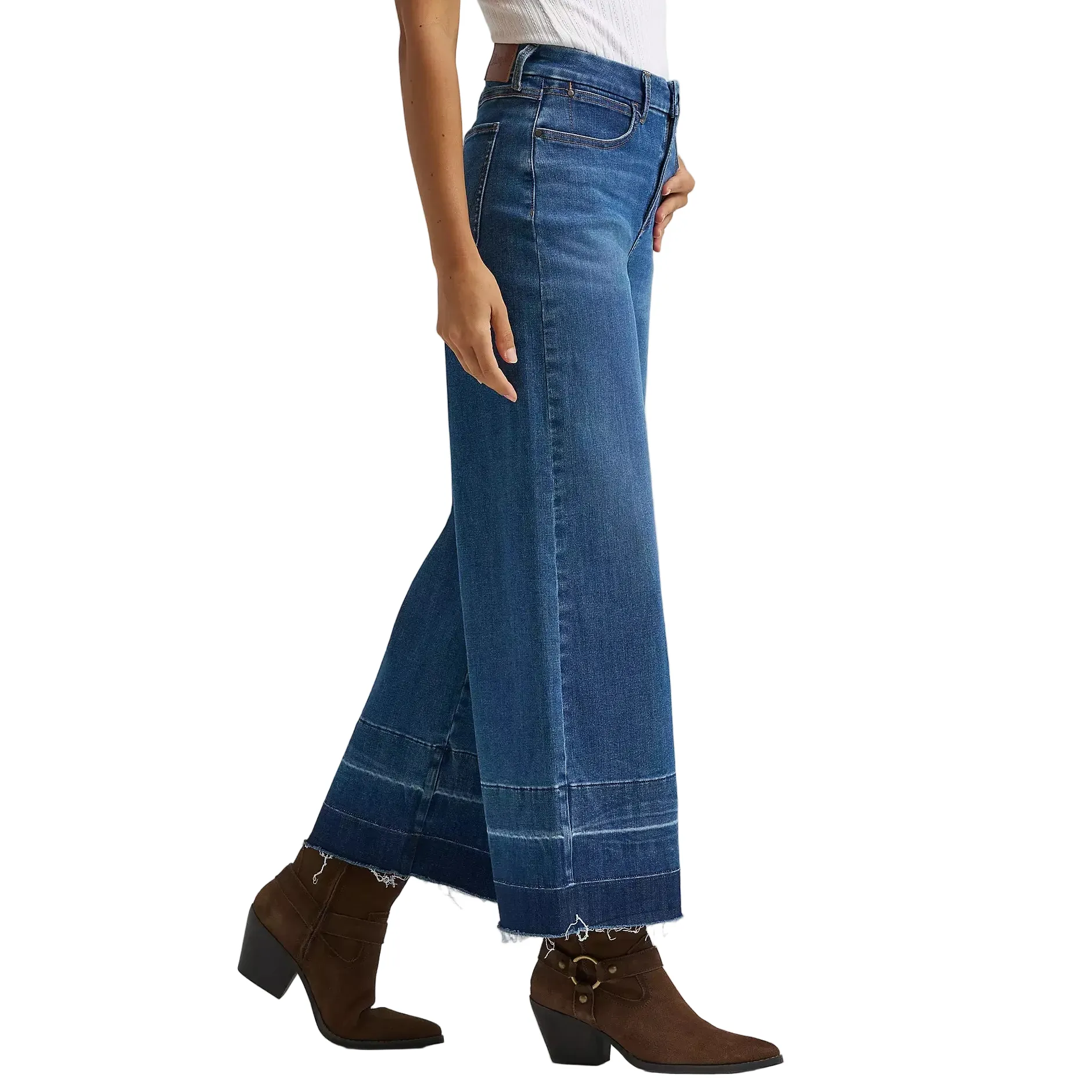 Women's Wrangler BESPOKE Wide Leg Crop Jean 112382335 - Image 4