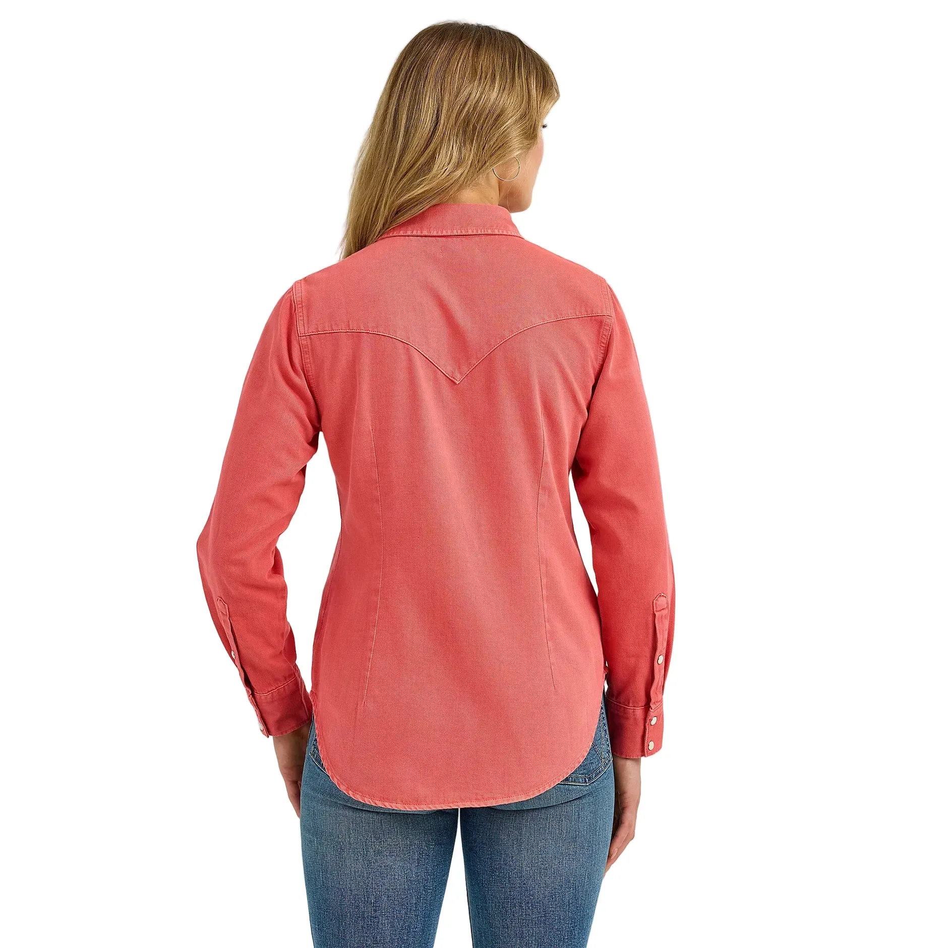 Women's Wrangler Colorwash Slim Western Snap Shirt 112368182 - Image 3