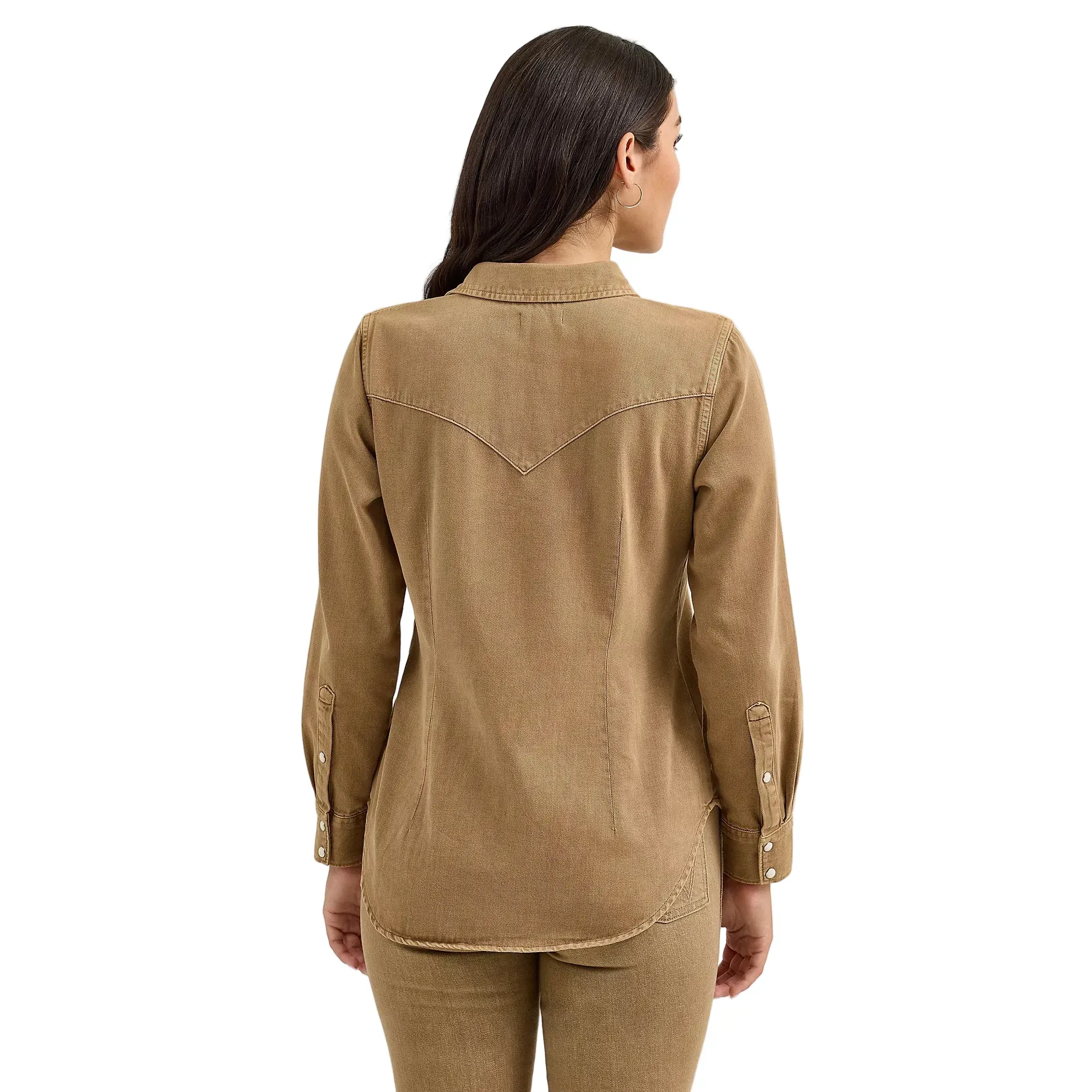 Women's Wrangler Colorwash Slim Western Snap Shirt 112368183 - Image 4