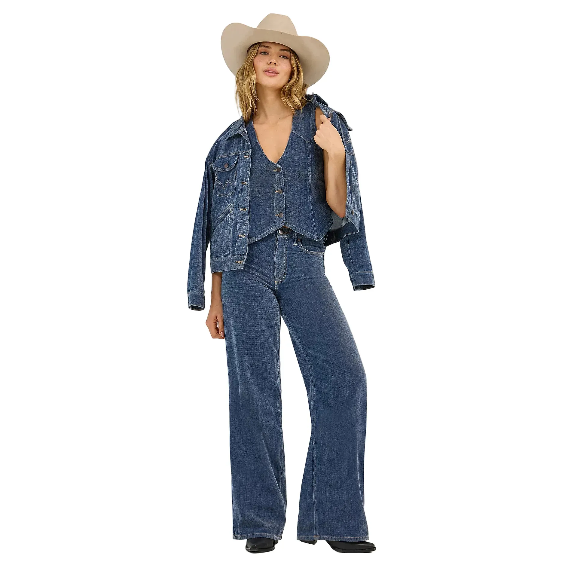 Women's Wrangler Retro Bailey High Rise Airy Wide Leg Jeans 112371956 - Image 6