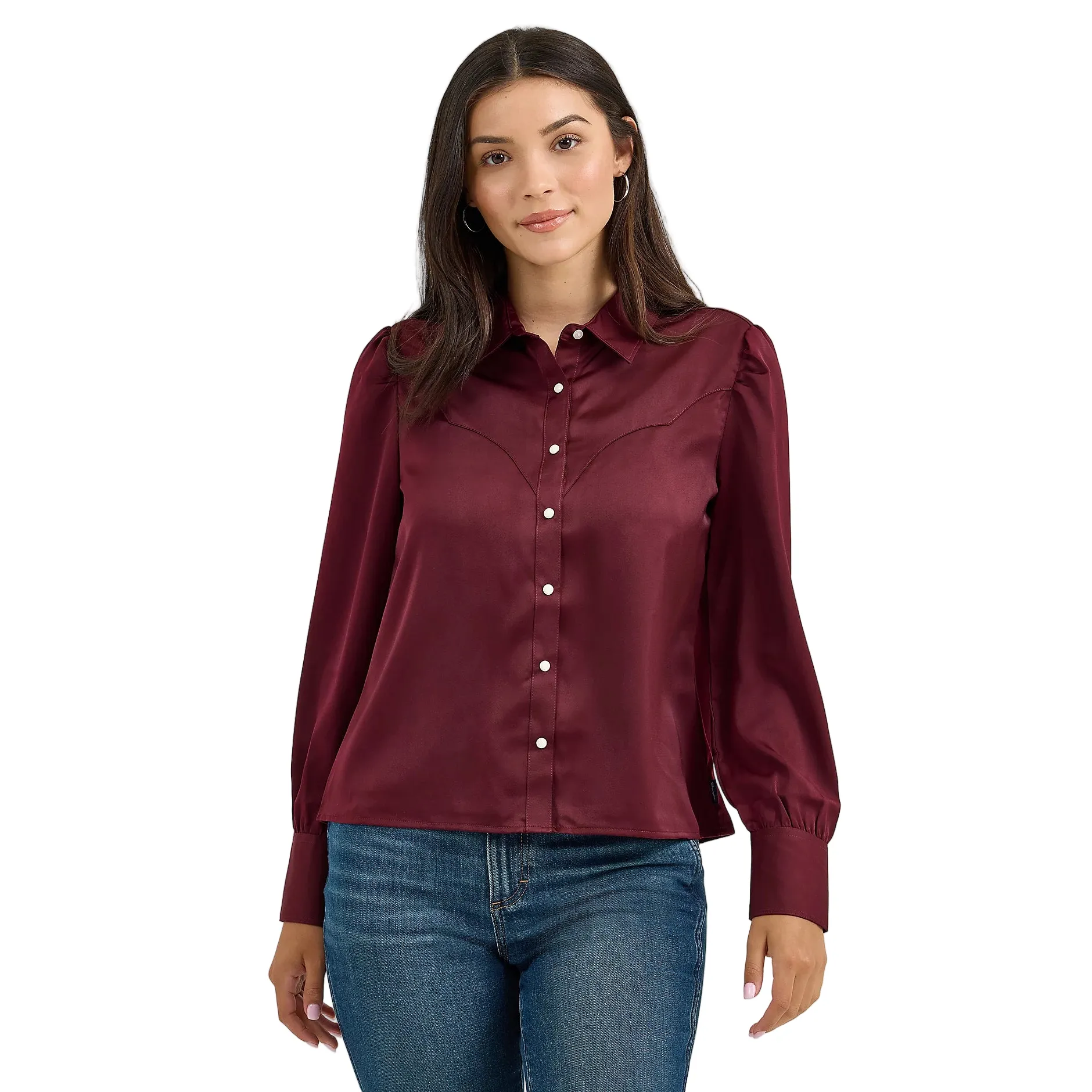 Women's Wrangler Satin Rodeo Blouse 112367388 - Image 4