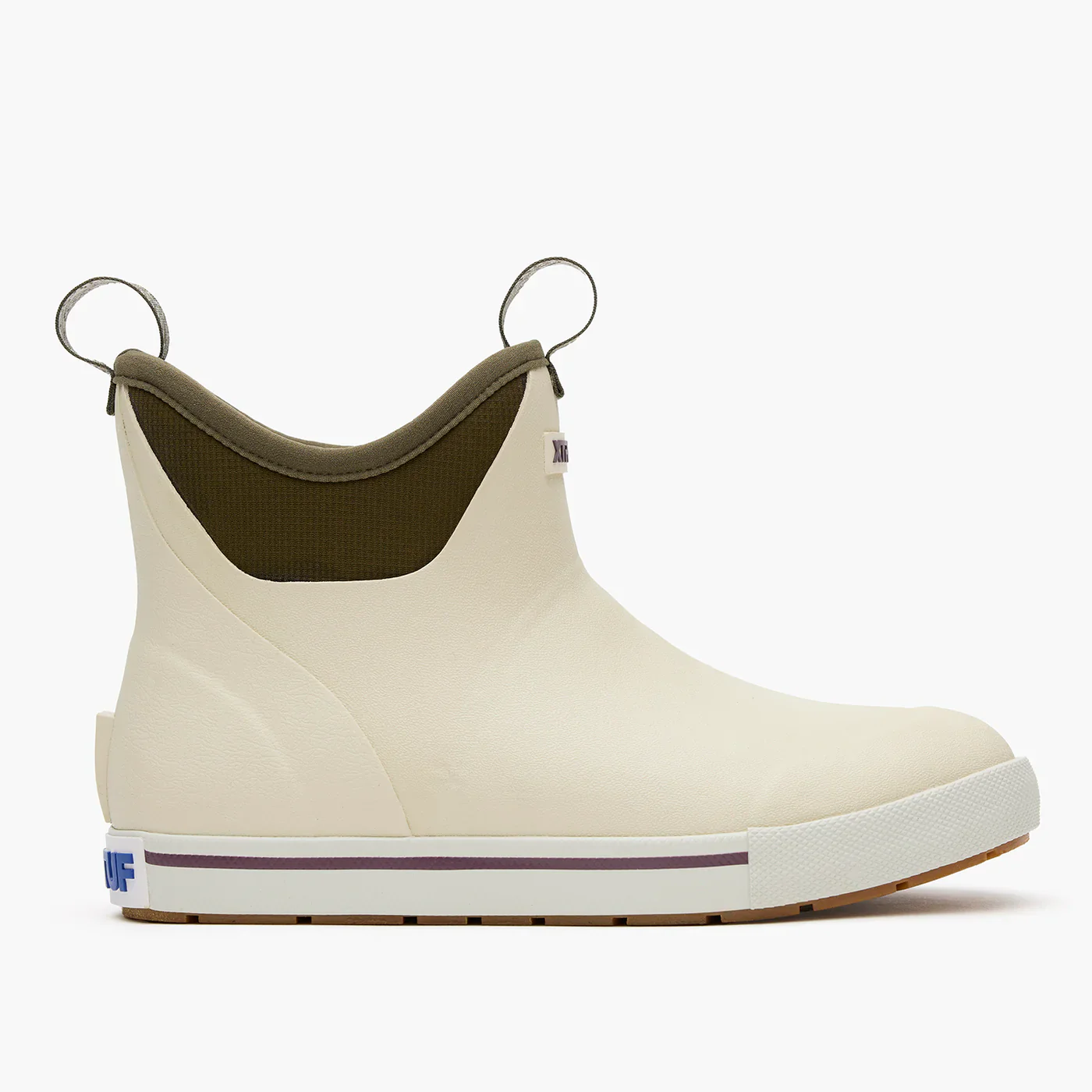 Women's XTRATUF Camp Fleece Lined Bone White/Dark Olive 6 Inch Ankle Deck Boot XWADBC10 - Image 4