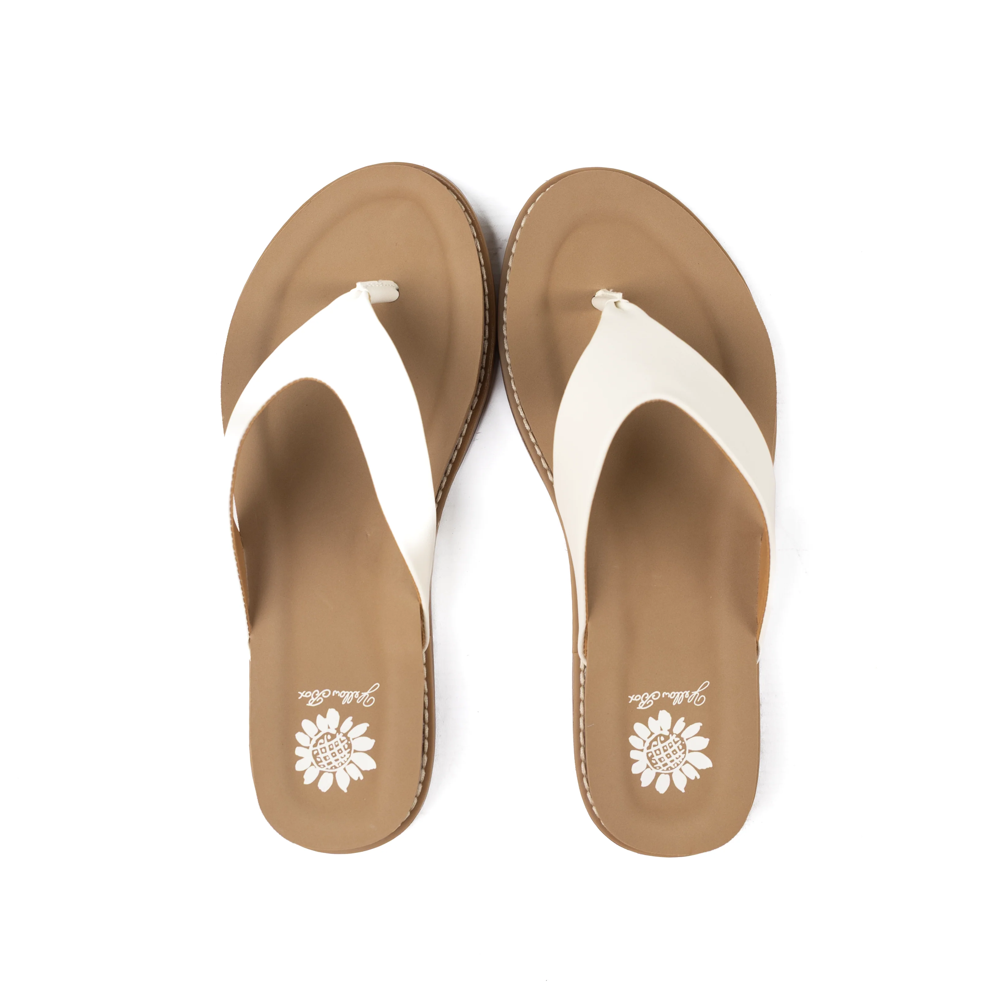 Women's Yellow Box White and Tan Cielo Sandals 66063-CIELO - Image 5