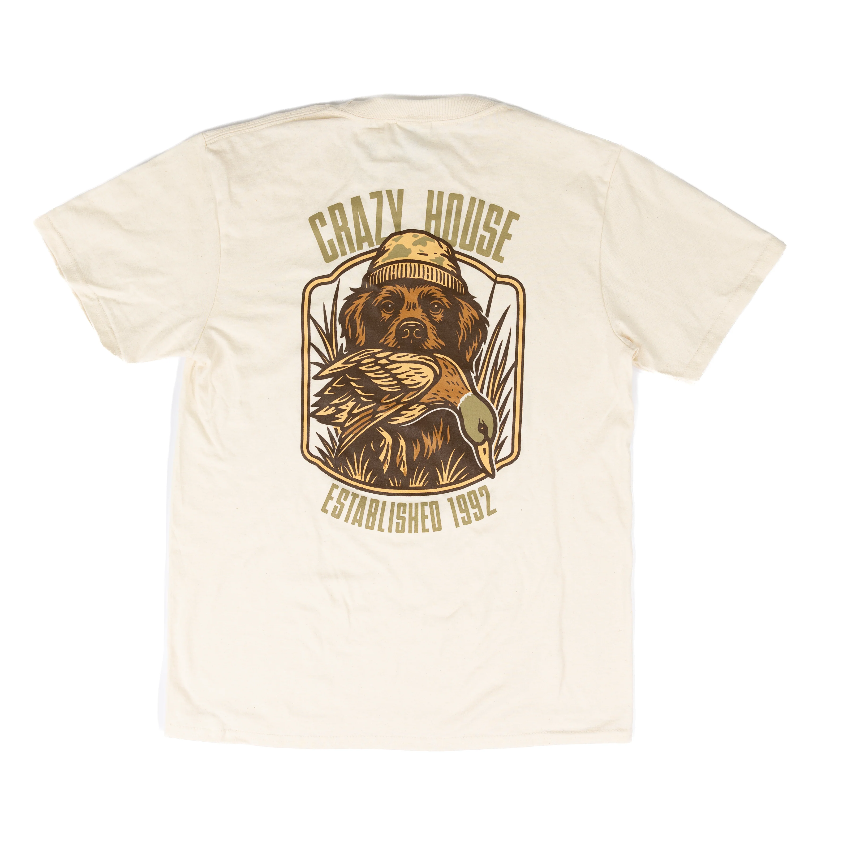 Youth Crazy House Natural Dog with Duck T-shirt